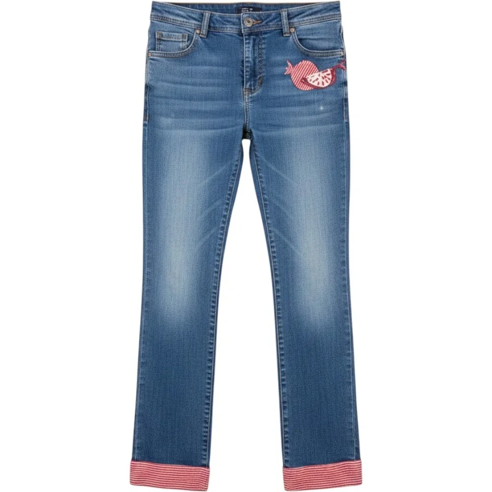 Charter Club Jeans Classic Straight Cotton Blend 6P Blue Pomegranate Patchwork